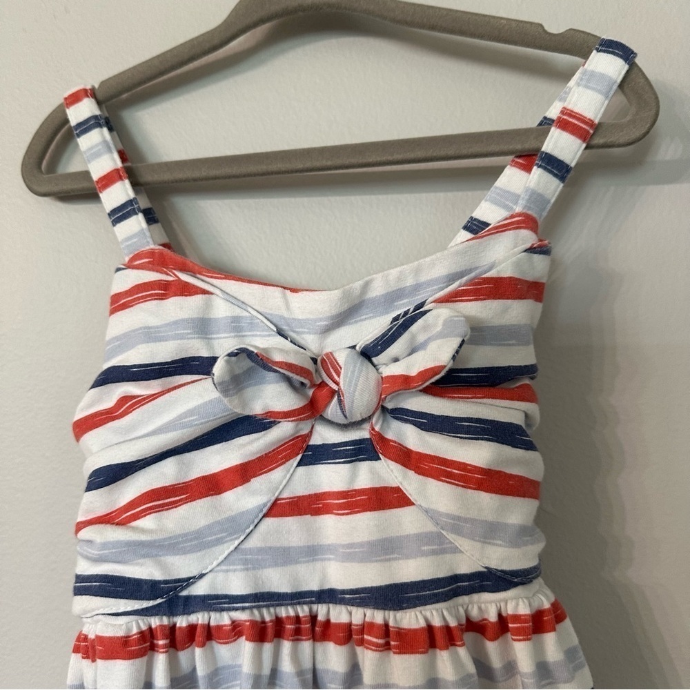 Tommy Bahama Kid Sleeveless Red White & Blue Stripe Cotton Dress Sz 5 (Girl) GUC - Picture 3 of 11